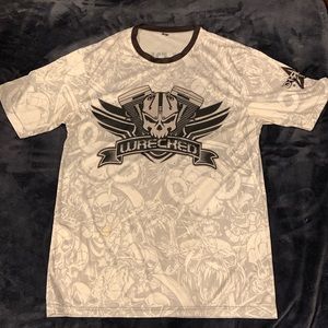 WRECKED vintage skull tee